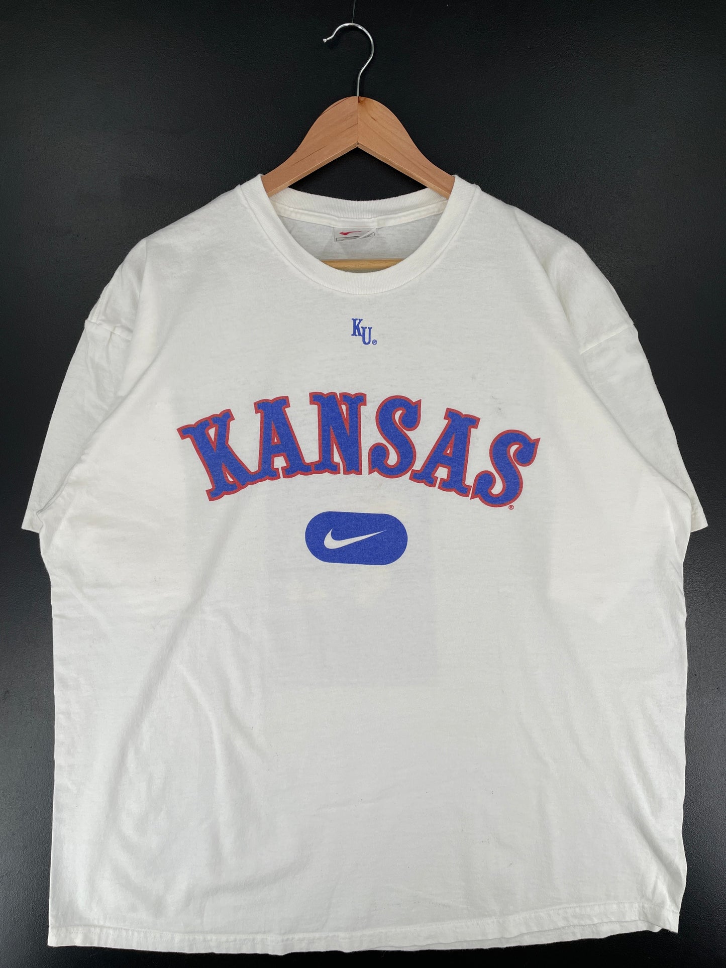 90's NIKE x KANSAS Size XL Vintage College T-shirt / F5165T