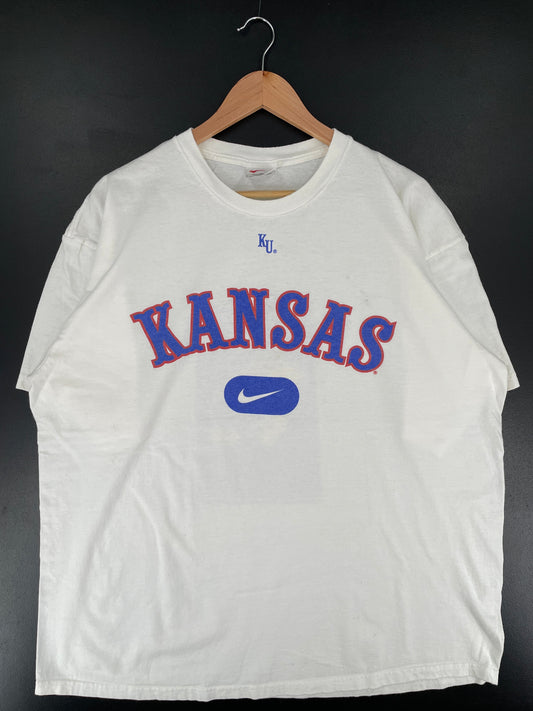 90's NIKE x KANSAS Size XL Vintage College T-shirt / F5165T