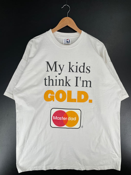 90’s MASTER DAD Size XXL Vintage T-Shirt / E7721T