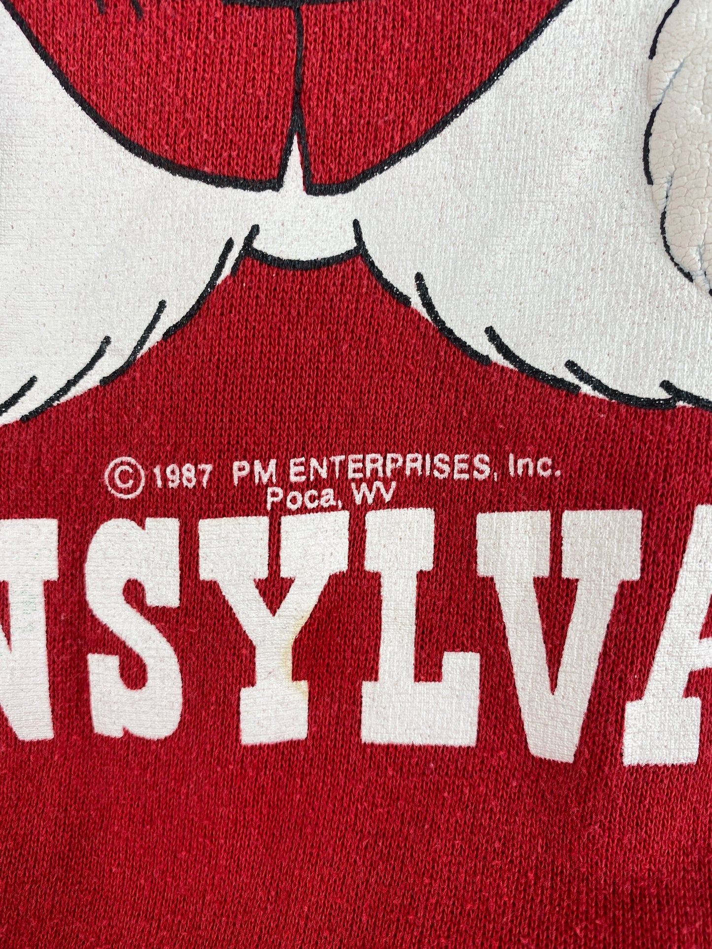 1987 HUG ME IN PENNYSLVANIA Made in USA Size XXL Vintage Christmas Sweat-Shirt / G5199S