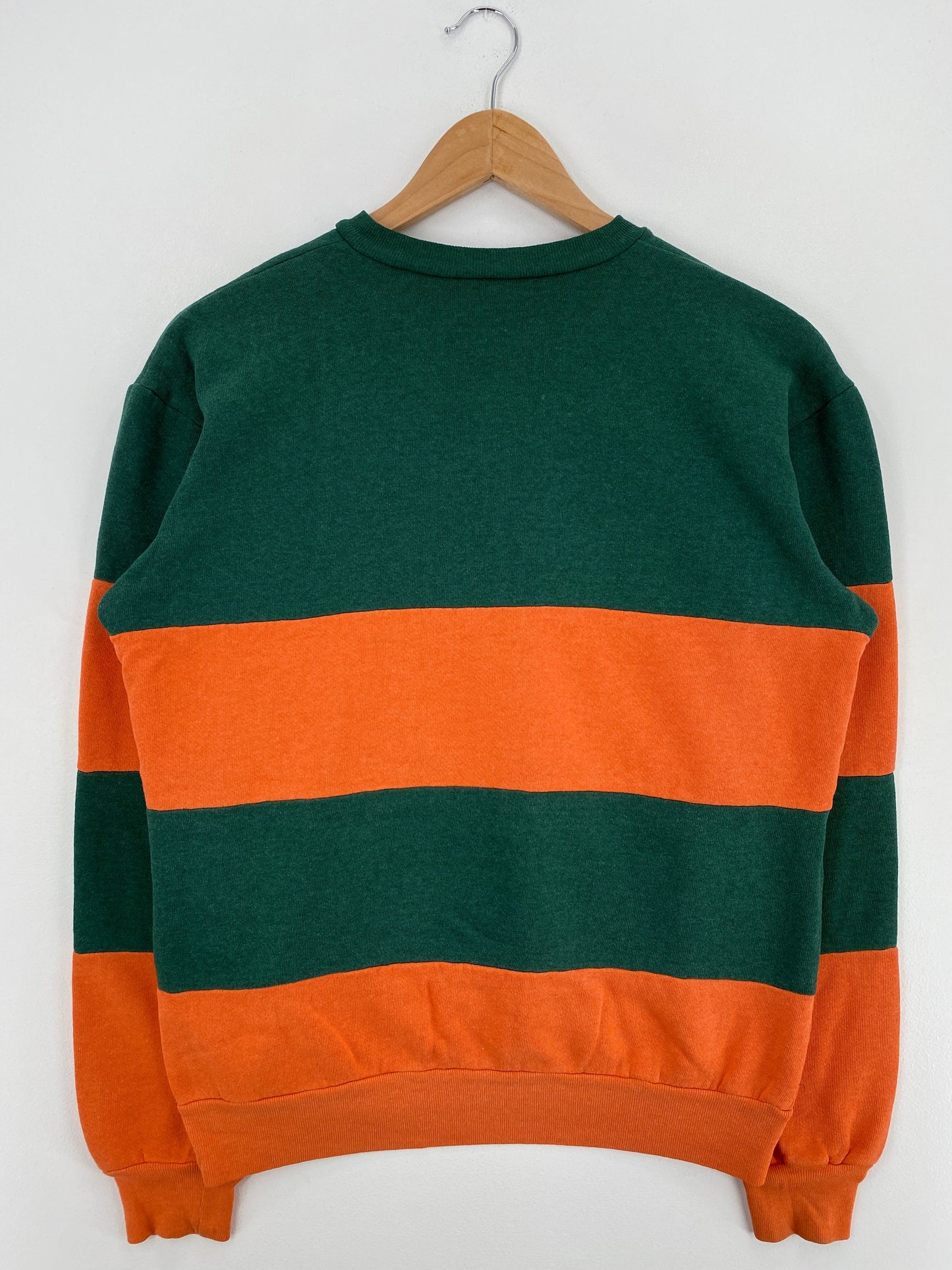 90’s MIAMI Size No Tag(Approx.M) Vintage College Half Button Down Sweat-Shirt / F972S