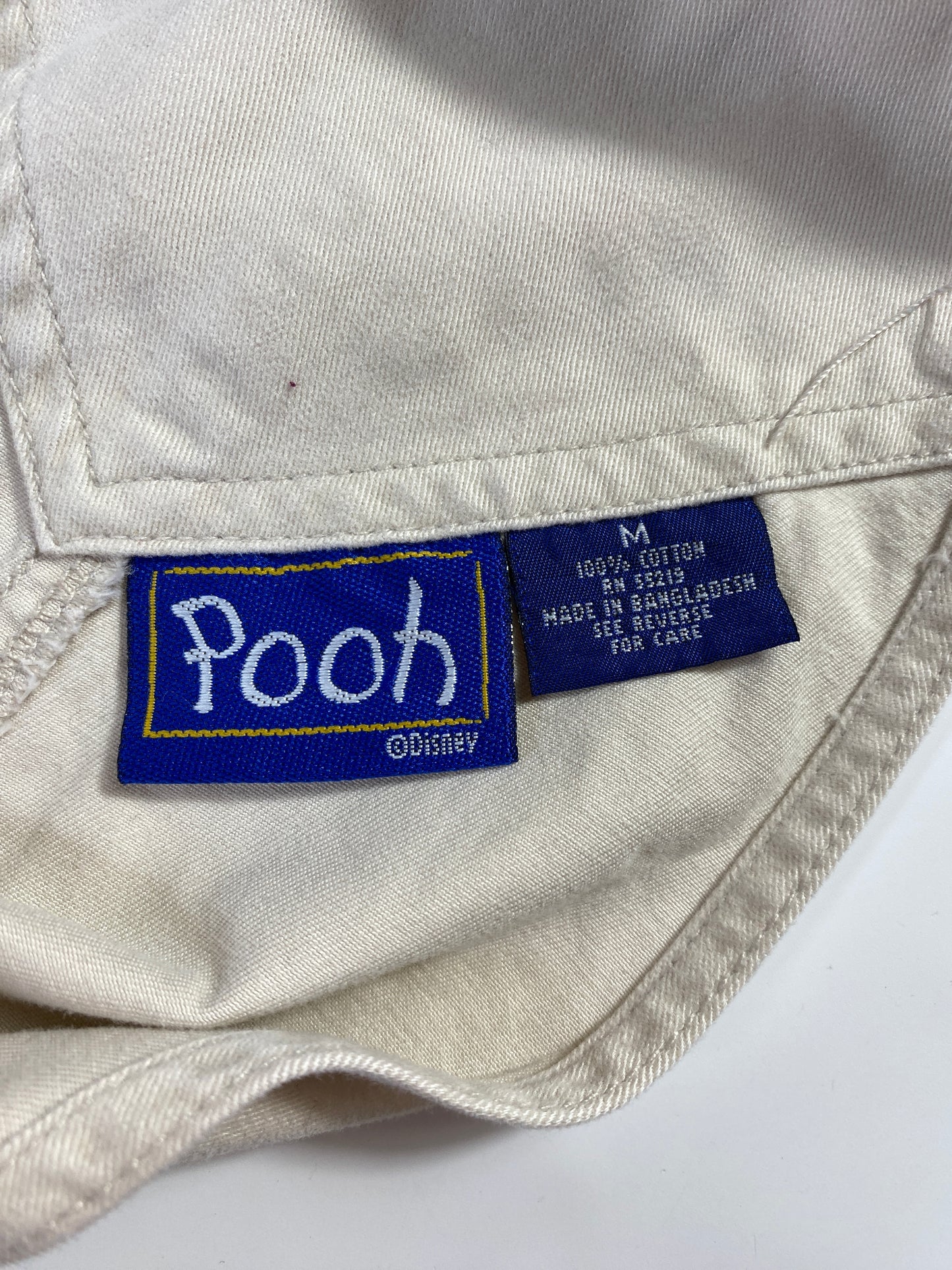 00' DISNEY WINNIE THE POOH Size Women's M Denim Overall / E8771P