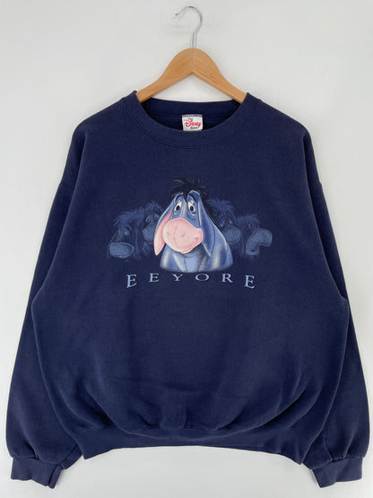 90's DISNEY EEYORE Made in USA Size XL Vintage Sweat-Shirt / E6845S
