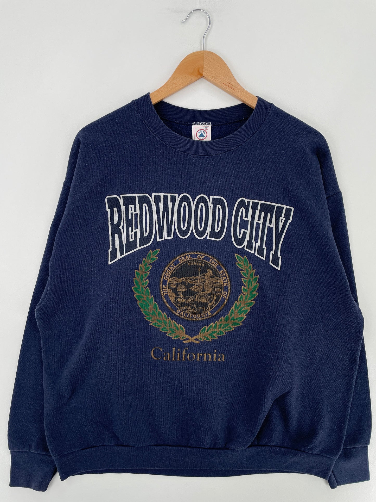 90's REDWOOD CITY Made in USA Size XL Vintage College Sweat-Shirt / G1232S
