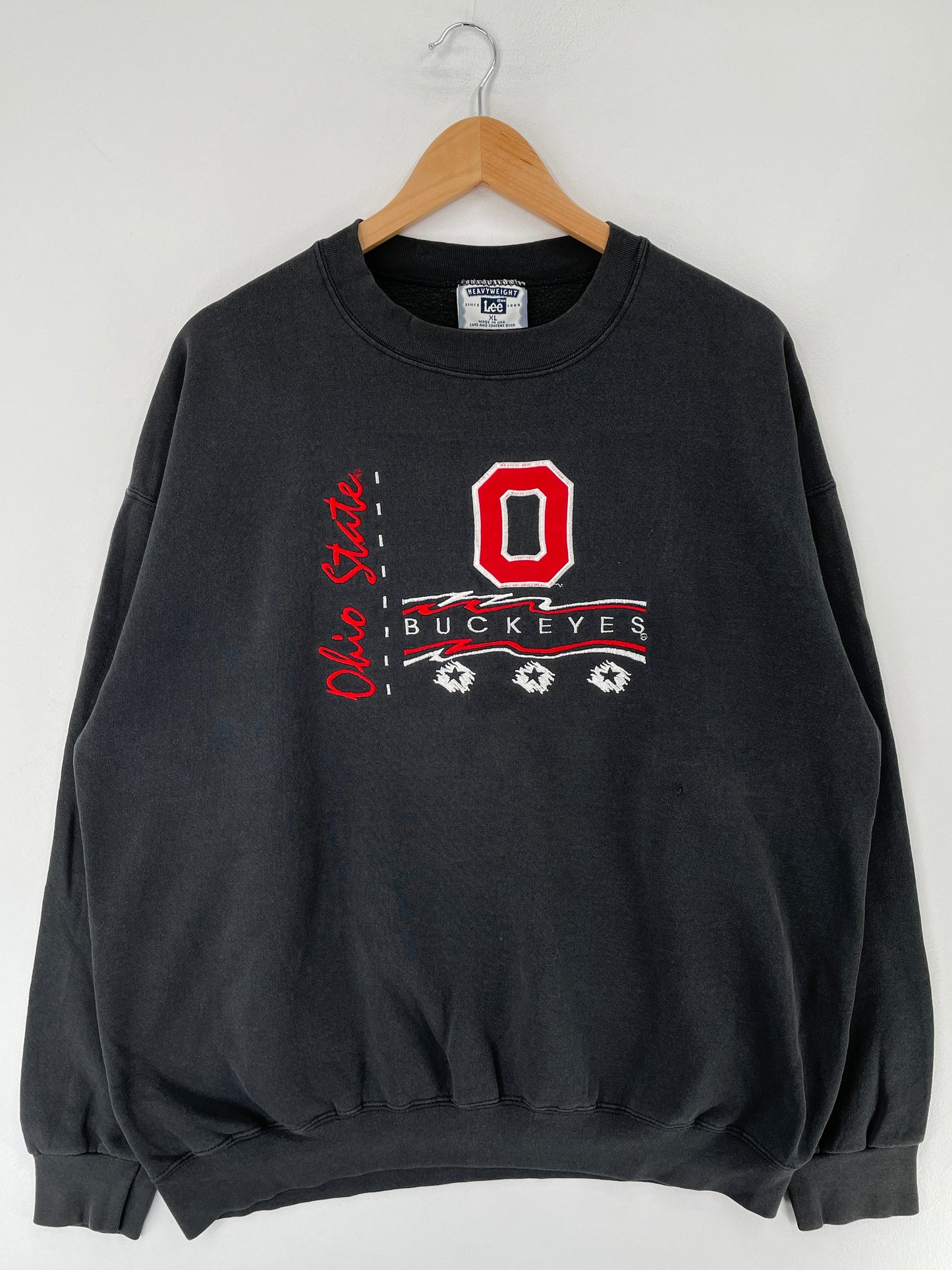 90's OHIO BUCKEYES Made in USA Size XL Vintage College Sweat-Shirt / F904S