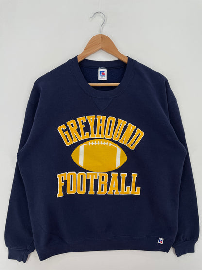 90's RUSSELL x GREYHOUND FOOTBALL Made in USA Size XL College Sweat-Shirt / F3992S