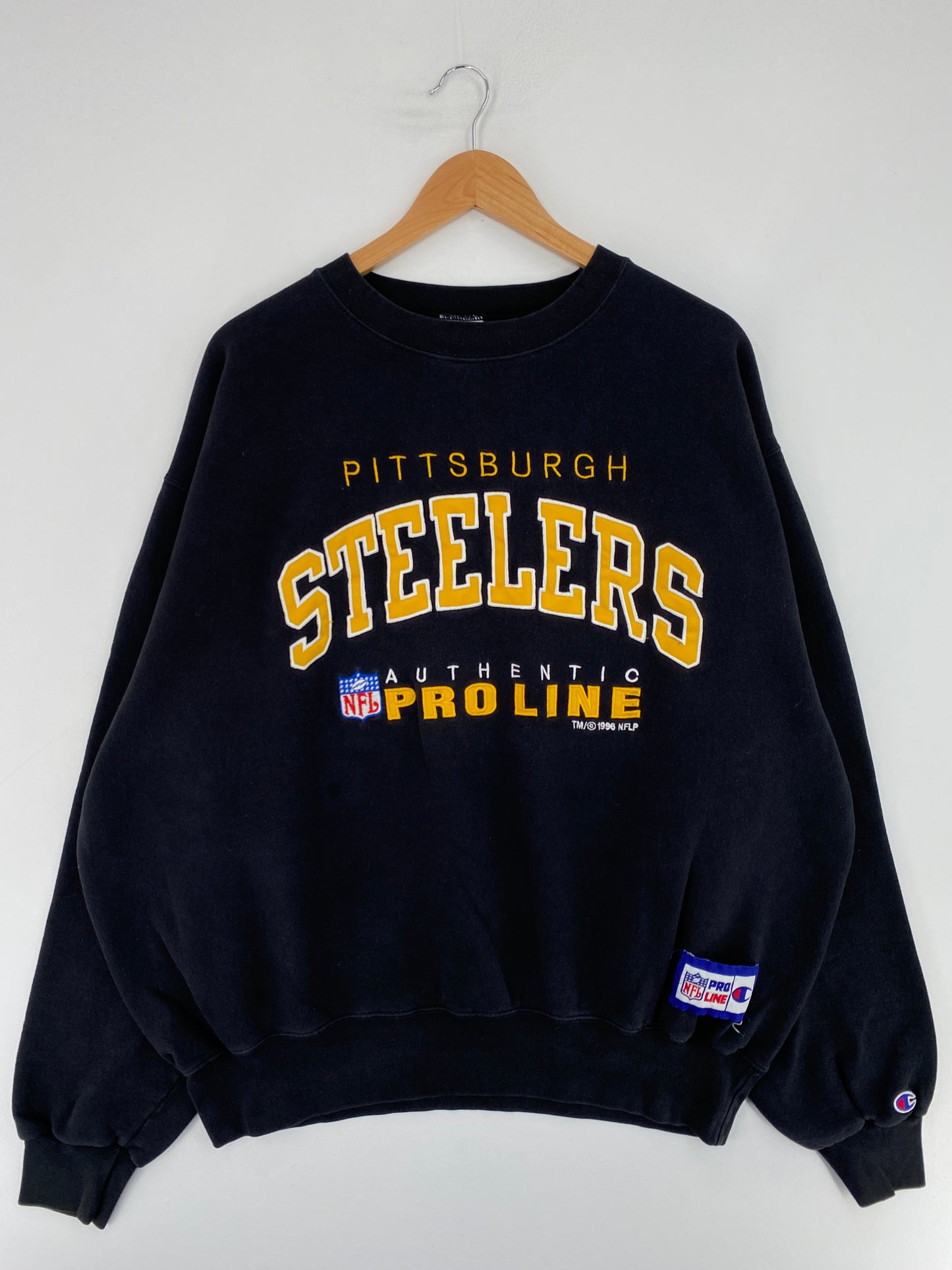 1996 CHAMPION x PITTSBURGH STEELERS Size XXL NFL Sweat-Shirt / E8324S