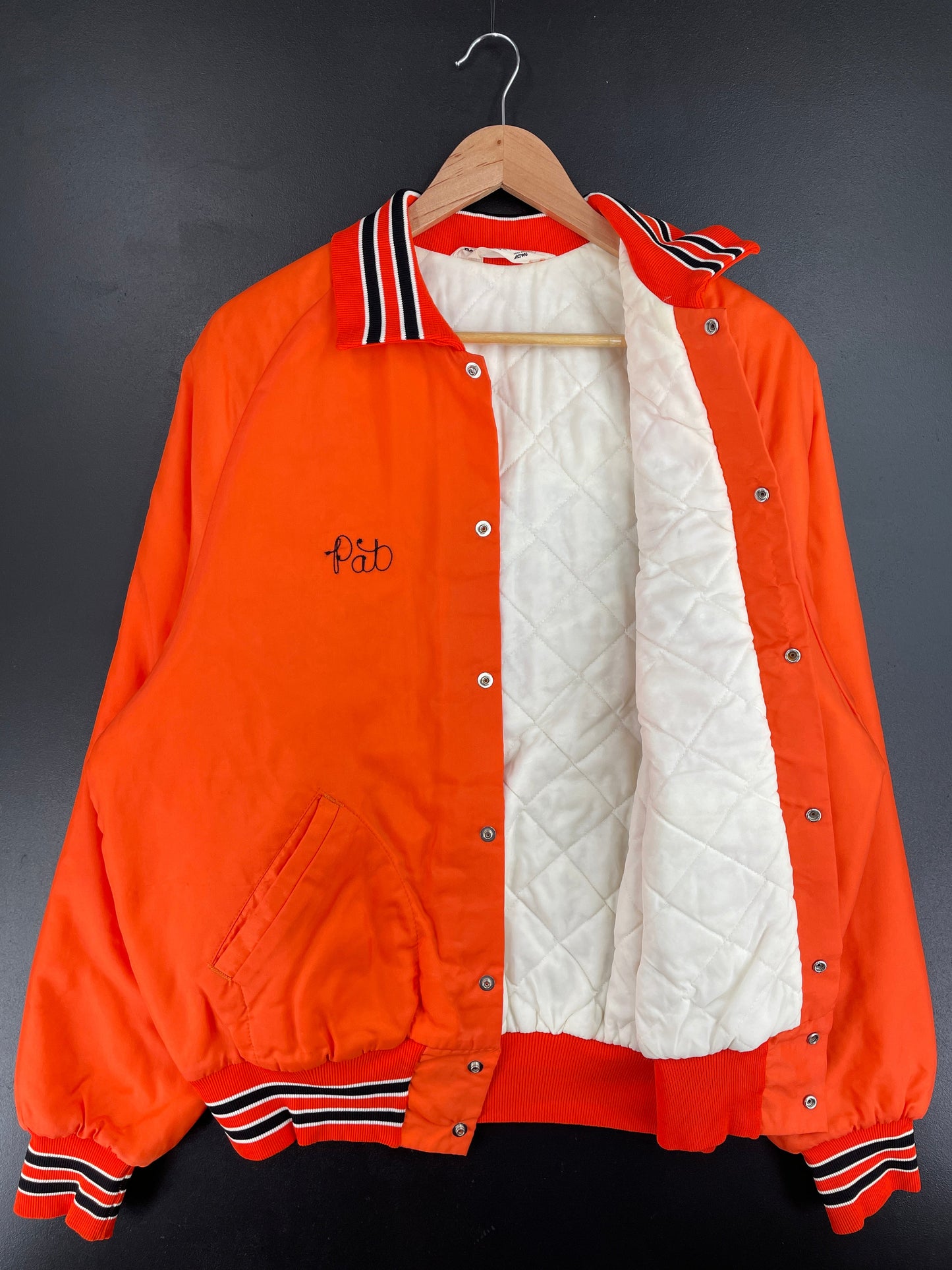 80’s PREP WESTLING Size L Vintage Padded Nylon Jacket / G3925N