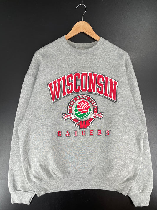 1999 WISCONSIN BADGERS Made in USA Size XL Vintage College Sweat-Shirt / E7012S