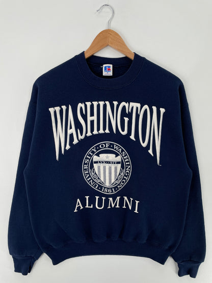 90's RUSSELL x WASHINGTON ALUMNI Made in USA Size M Vintage College Sweat-shirt / F7330S
