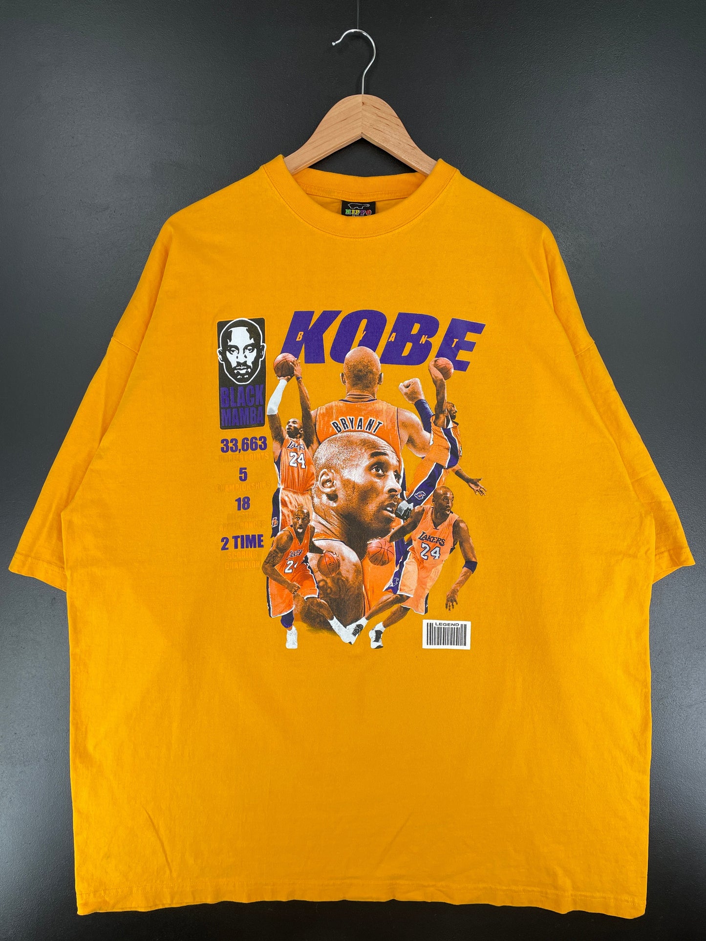 Vintage LOS ANGELES LAKERS KOBE BRYANT Size XXXXL NBA T-shirt / F1085T