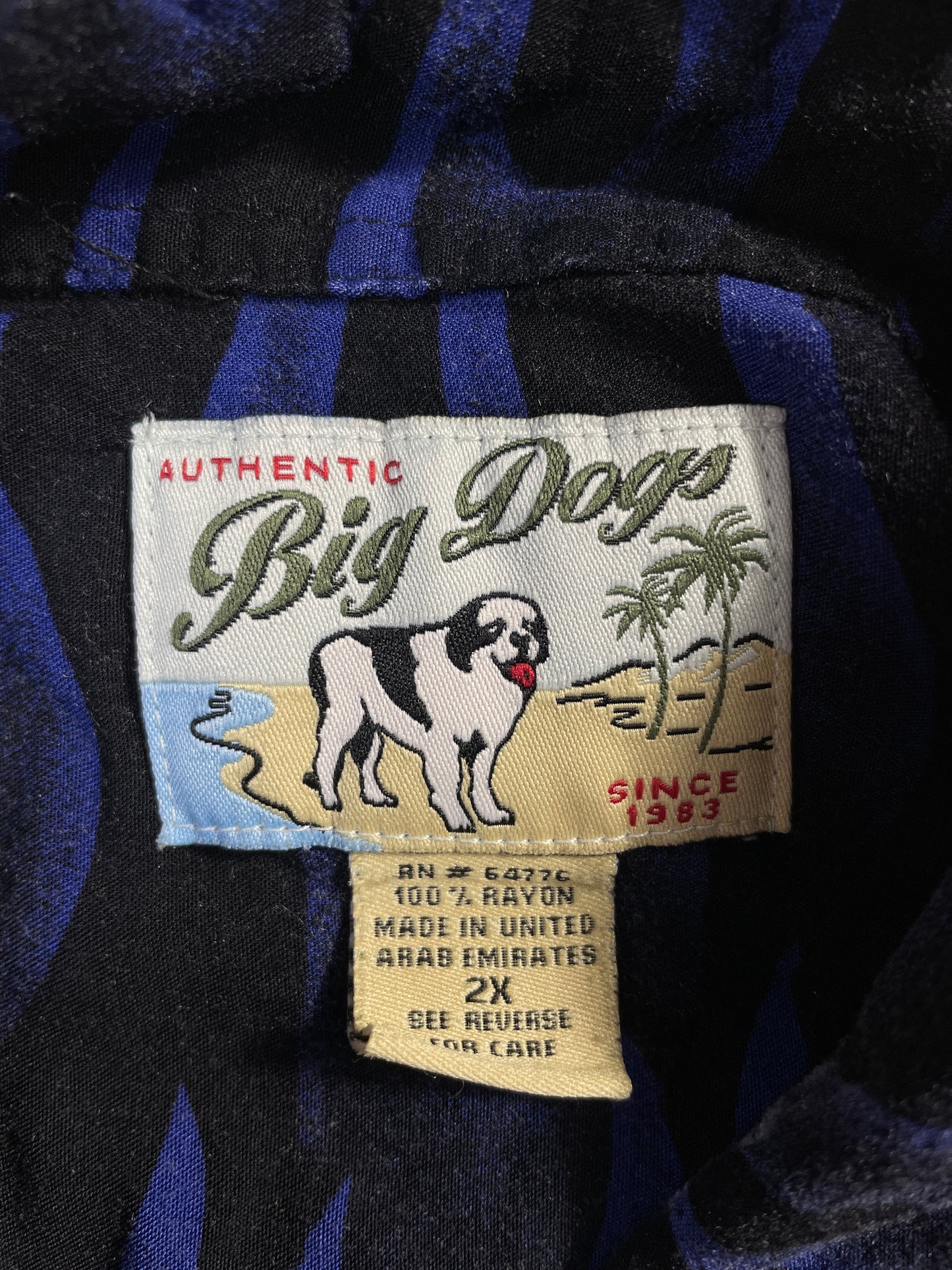 .Vintage BIG DOG Size XXL Button Down Shirt / E7430B
