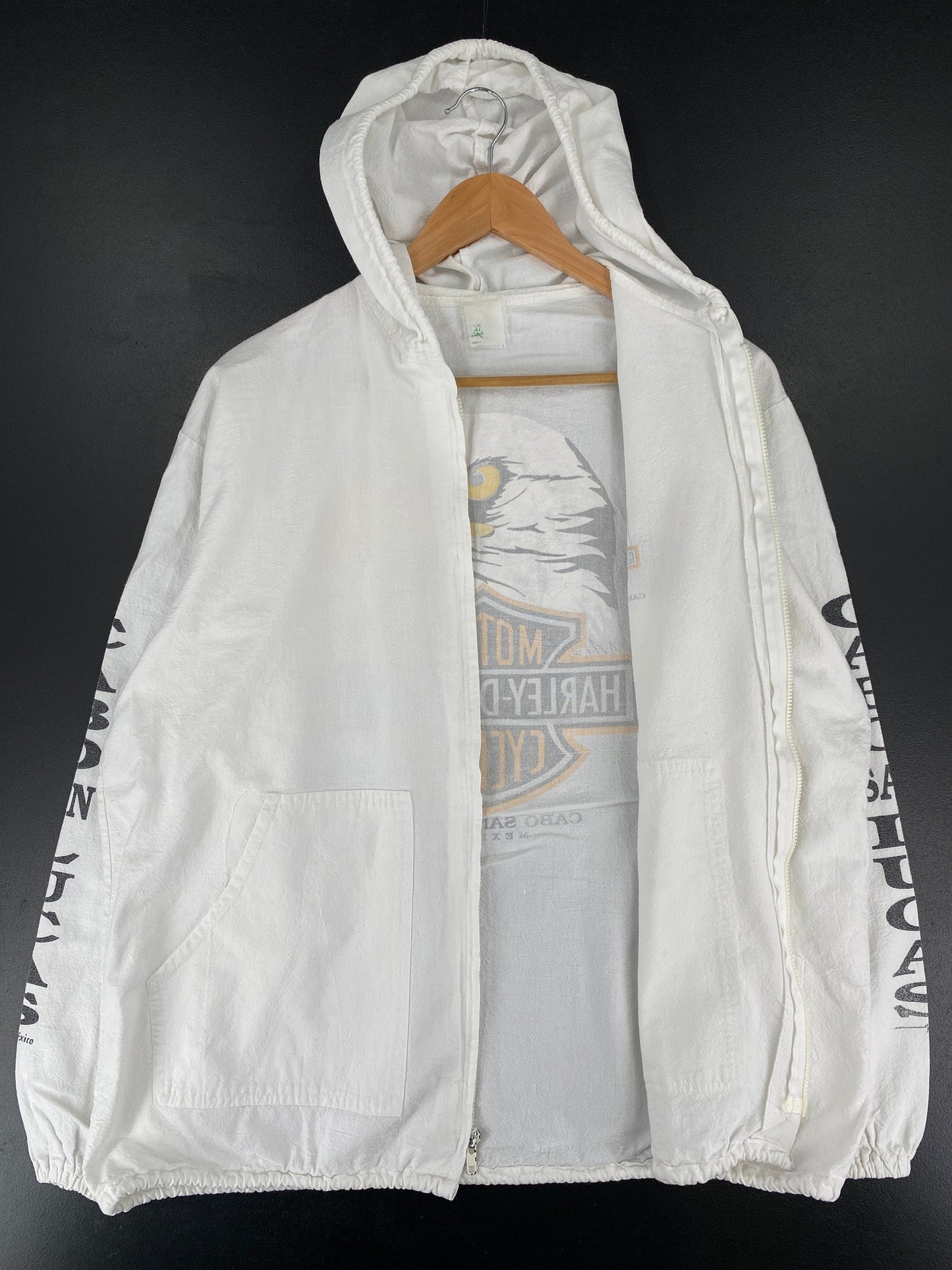 .Vintage HARLEY DAVIDSON Size Approx.L Zip-Up Hoodie Sweat Shirt / F6642S
