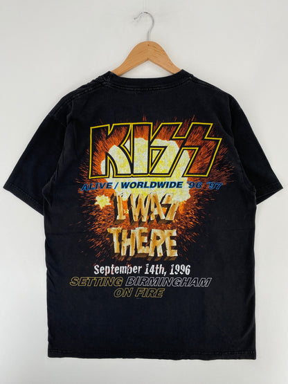 1996 KISS "ALIVE / I WAS THERE" Size L Vintage Music Band T-Shirt / F3732T