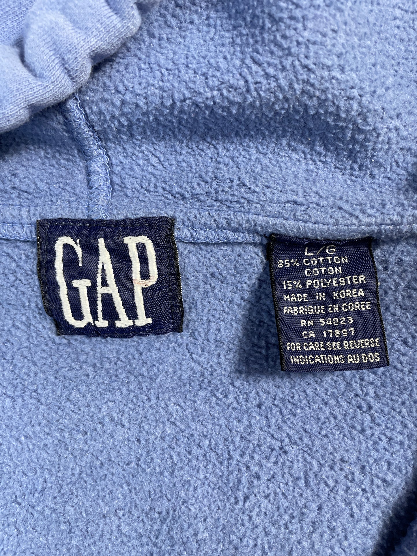 90’s GAP Size L Vintage Half zip Hoodie Sweat-shirt / E7523S