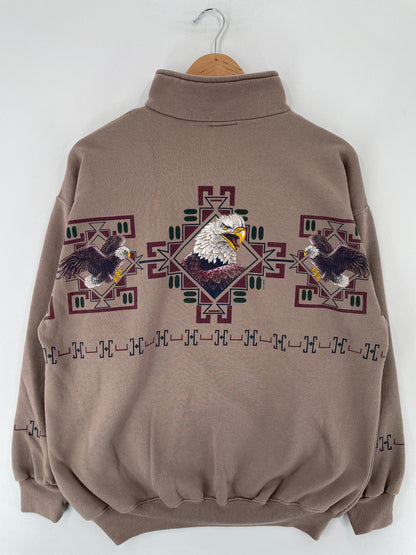 90's EAGLE Made in USA Size L Vintage Animal Sweat-Shirt / E7438S
