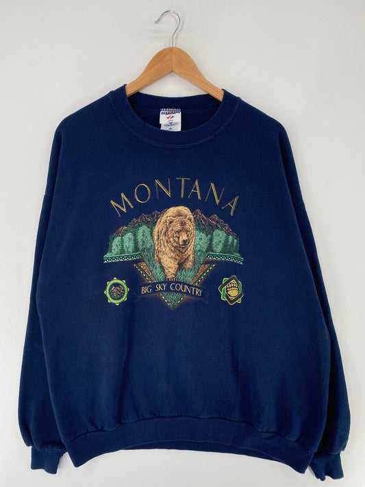 90's MONTANA Made in USA Size XXL Vintage Sweat-Shirt / F7152S