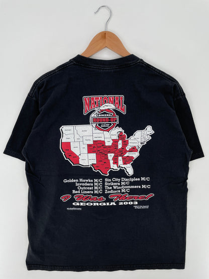 .2003 NATIONAL BIKERS ROUND x GEORGIA Size L Vintage T-shirt / E9138T