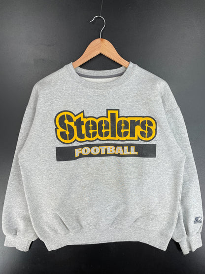 90's STARTER x PITTSBURGH STEELERS Made in USA Size L Vintage NFL Sweat-Shirt / F5750S