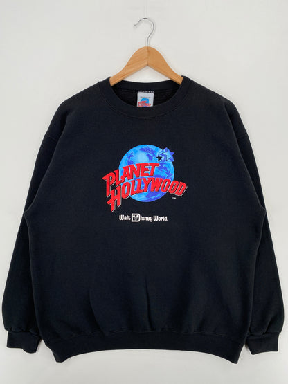 90's PLANET HOLLYWOOD Made in USA Size XL Vintage Sweat-shirt / F6291S