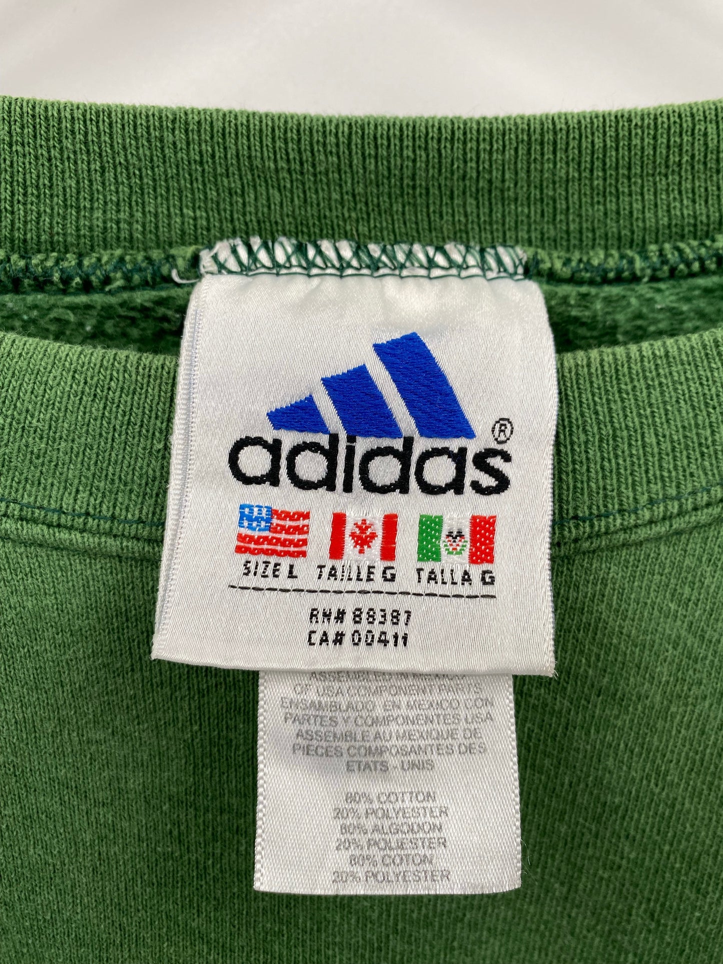 00' ADIDAS Size L Vintage Sweat-shirt / F7089S