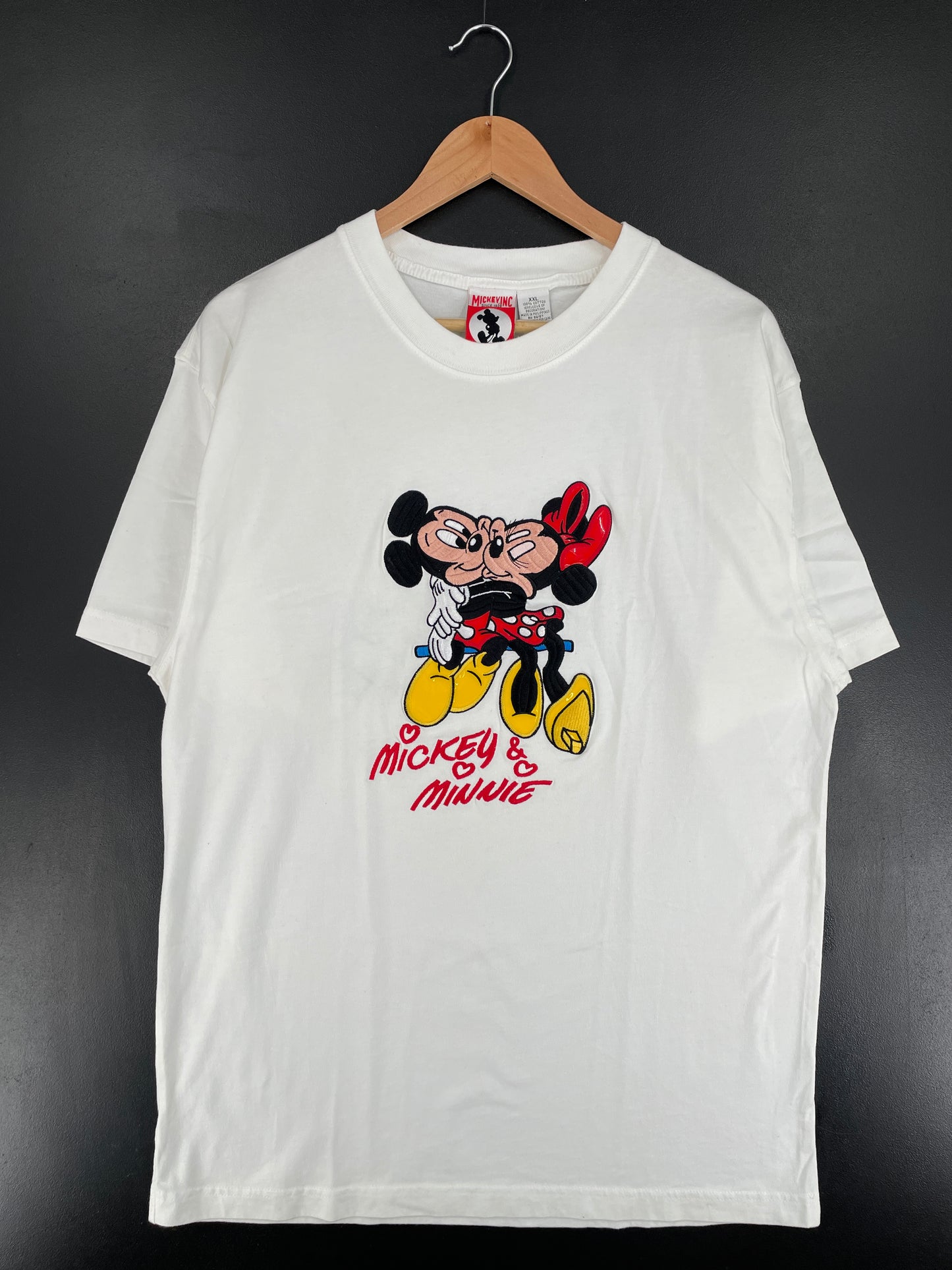 90’s DISNEY MICKEY AND MINNIE Size XXL Vintage T-Shirt / E8213T