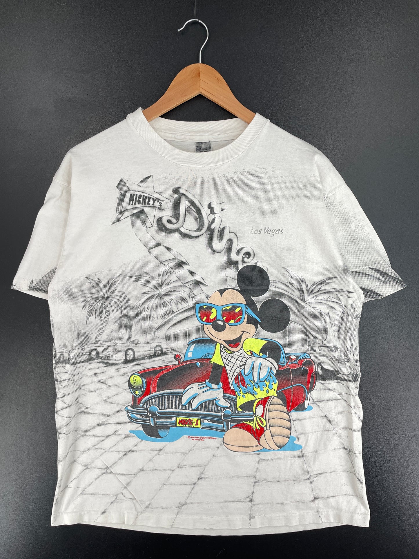 90's DISNEY MICKEY Size No Tag (Approx.XL) Vintage T-Shirt / E9296T