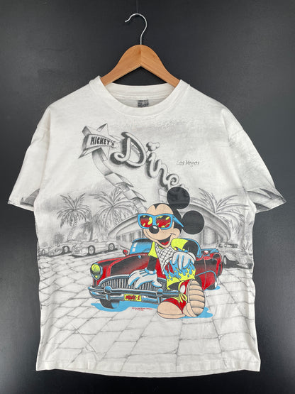 90's DISNEY MICKEY Size No Tag (Approx.XL) Vintage T-Shirt / E9296T