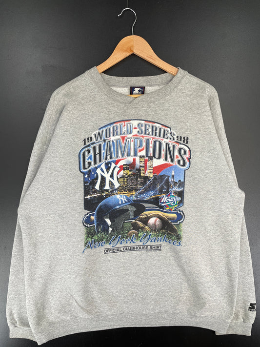 1998 STARTER x NEW YORK YANKEES Made in USA Size XL Vintage MLB Sweat-shirt / F4695S