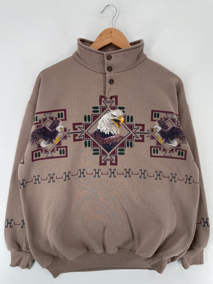 90's EAGLE Made in USA Size L Vintage Animal Sweat-Shirt / E7438S