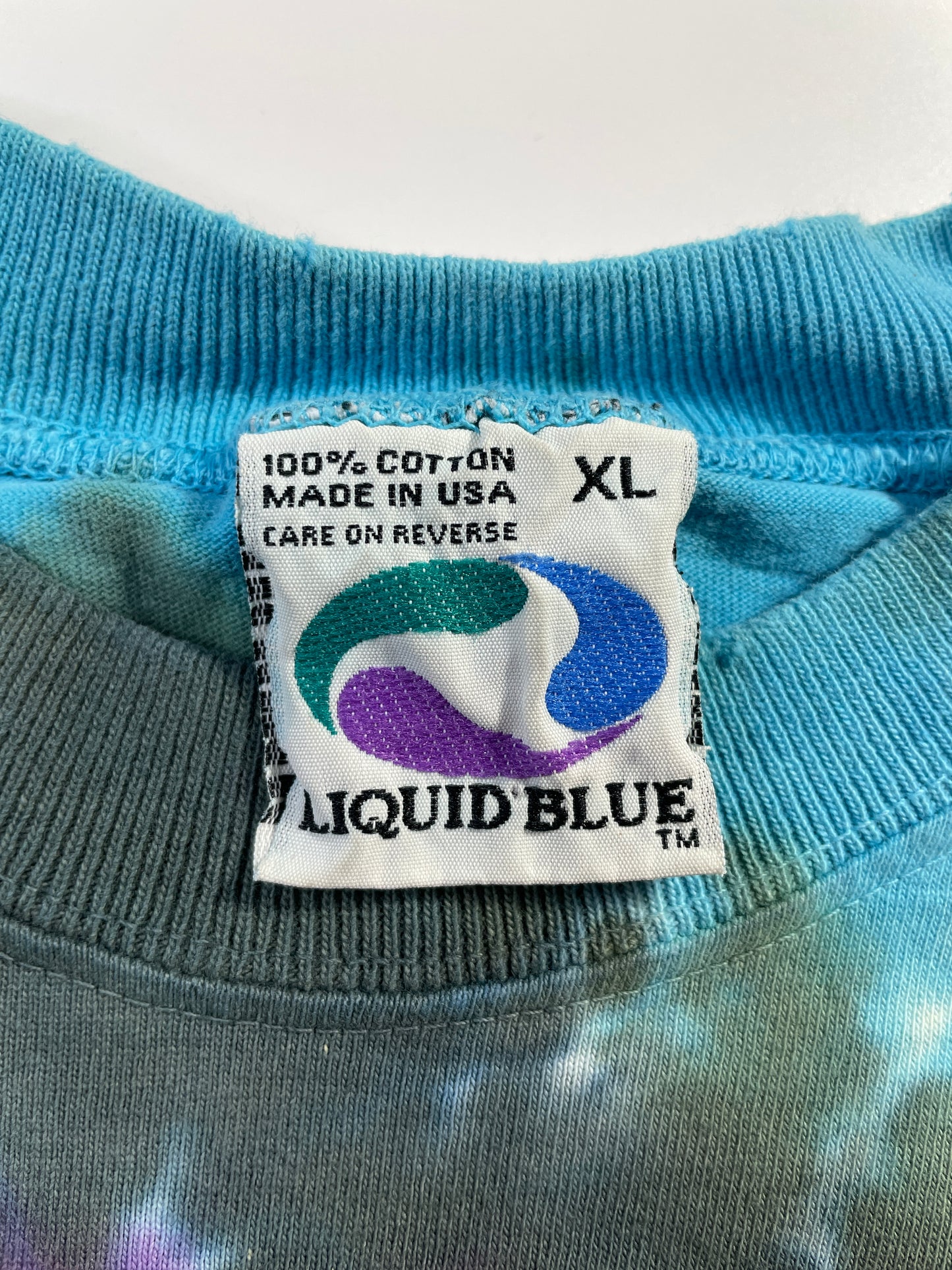 .90's LIQUID BLUE SKELETON Made in USA Size XL Music T-shirt / E6921T