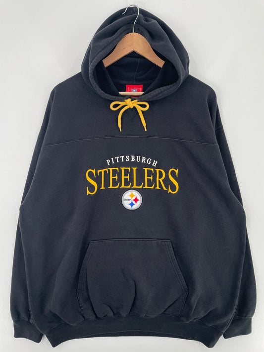 Vintage PITTSBURGH STEELERS Size Approx.XXL NFL Hoodie Sweat-shirt / F2629S