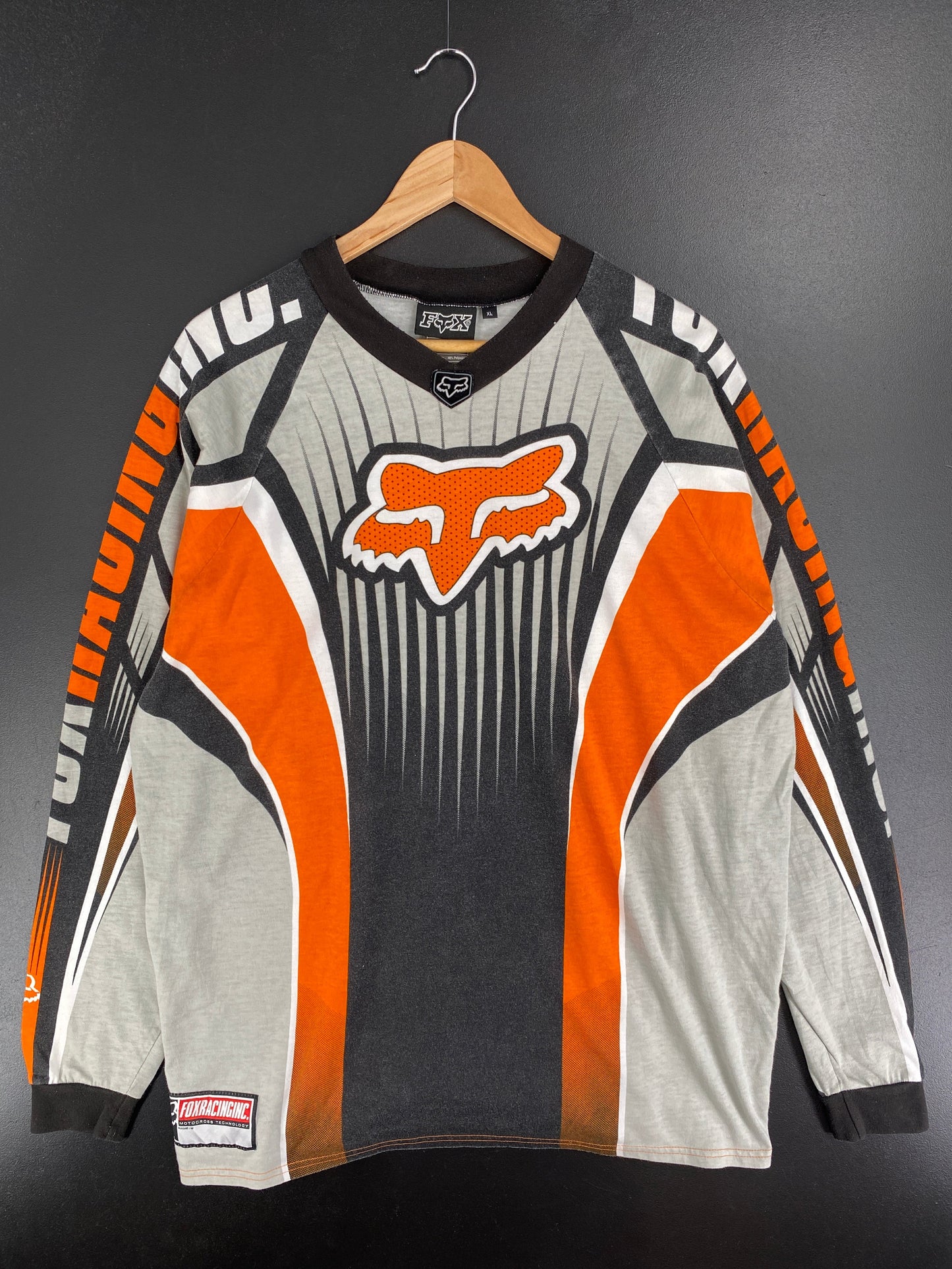00' FOX RACING Size XL Vintage Racing Long Sleeve T-Shirt / F123T
