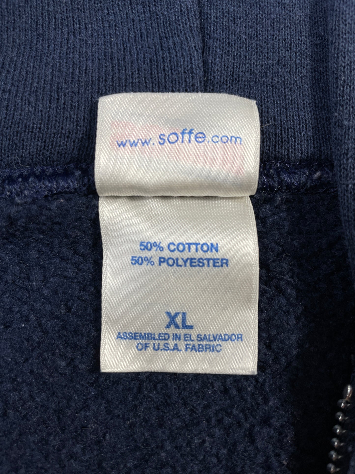 90’s NAVY Size XL Zip up Sweat-Shirt / F8236S