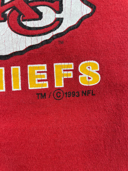 1993 KANSAS CITY CHIEFS Size Approx.XL Vintage NFL T-Shirt / F2802T