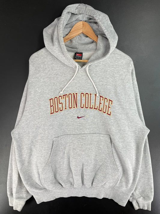 00' NIKE x BOSTON COLLEGE Size L Vintage College Hoodie Sweat-shirt / F2275S