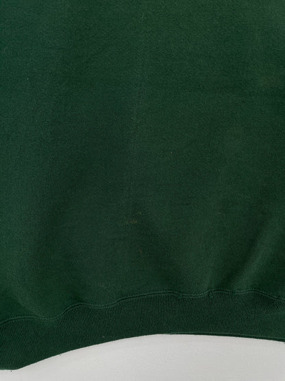 90's HORSE Made in USA Size L Vintage Animal Half Zip Sweat-Shirt / E9518S