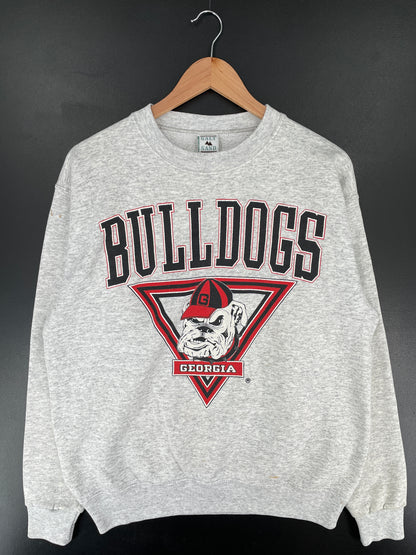 90's GEORGIA BULLDOGS Made in USA Size L Vintage College Sweat-Shirt / E8029S