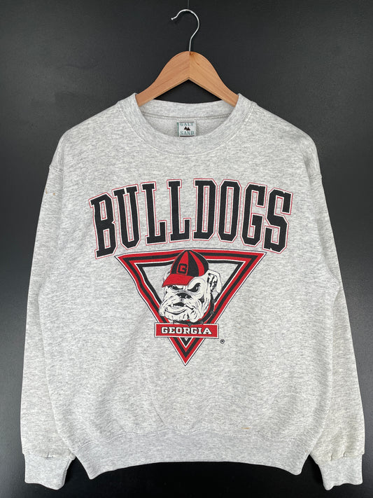 90's GEORGIA BULLDOGS Made in USA Size L Vintage College Sweat-Shirt / E8029S