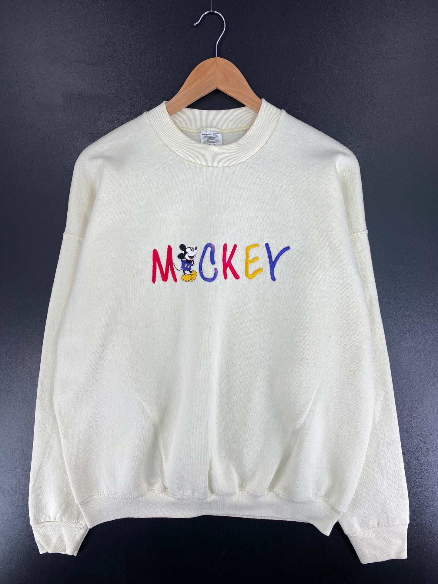 90's DISNEY MICKEY Made in USA Size XL Vintage Sweat-Shirt / E8879S