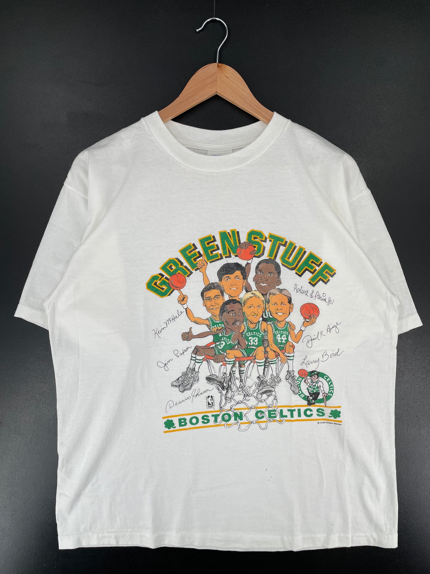 90's SALEM x BOSTON CELTICS Made in USA Size Approx.L Vintage NBA T-shirt / E8071T