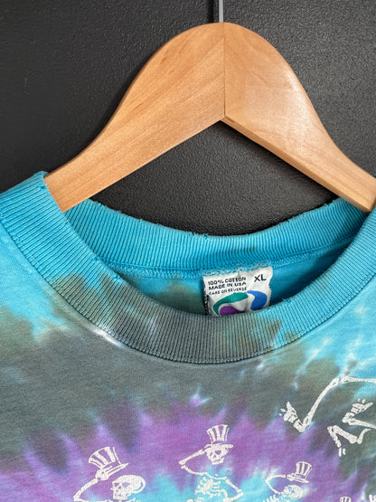 .90's LIQUID BLUE SKELETON Made in USA Size XL Music T-shirt / E6921T
