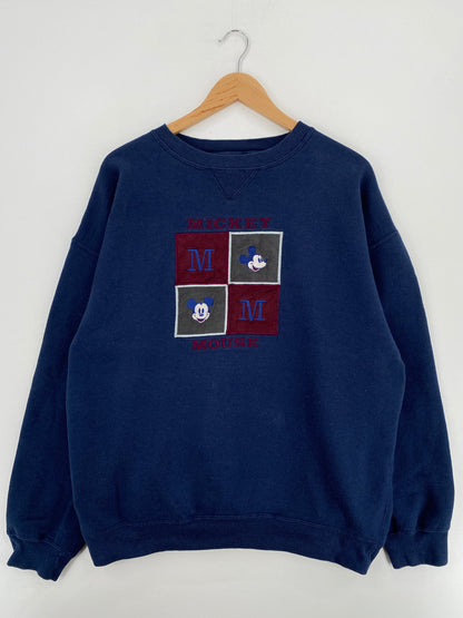 90's DISNEY MICKEY Size No tag (Approx.XL) Vintage Sweat-shirt / F6033S