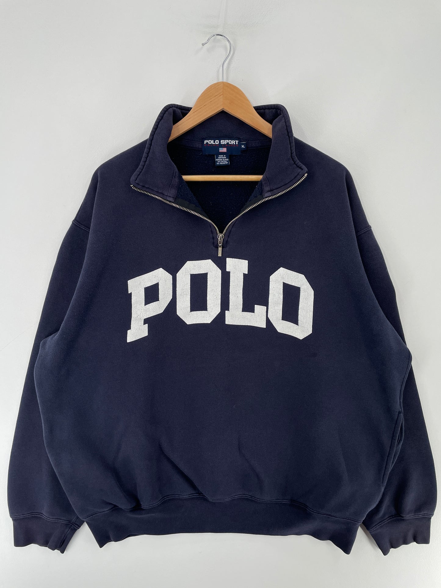 90's POLO RALPH LAUREN Size XL Vintage Half Zip Sweat-Shirt / E7052S