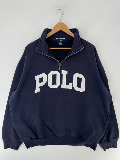 90's POLO RALPH LAUREN Size XL Vintage Half Zip Sweat-Shirt / E7052S