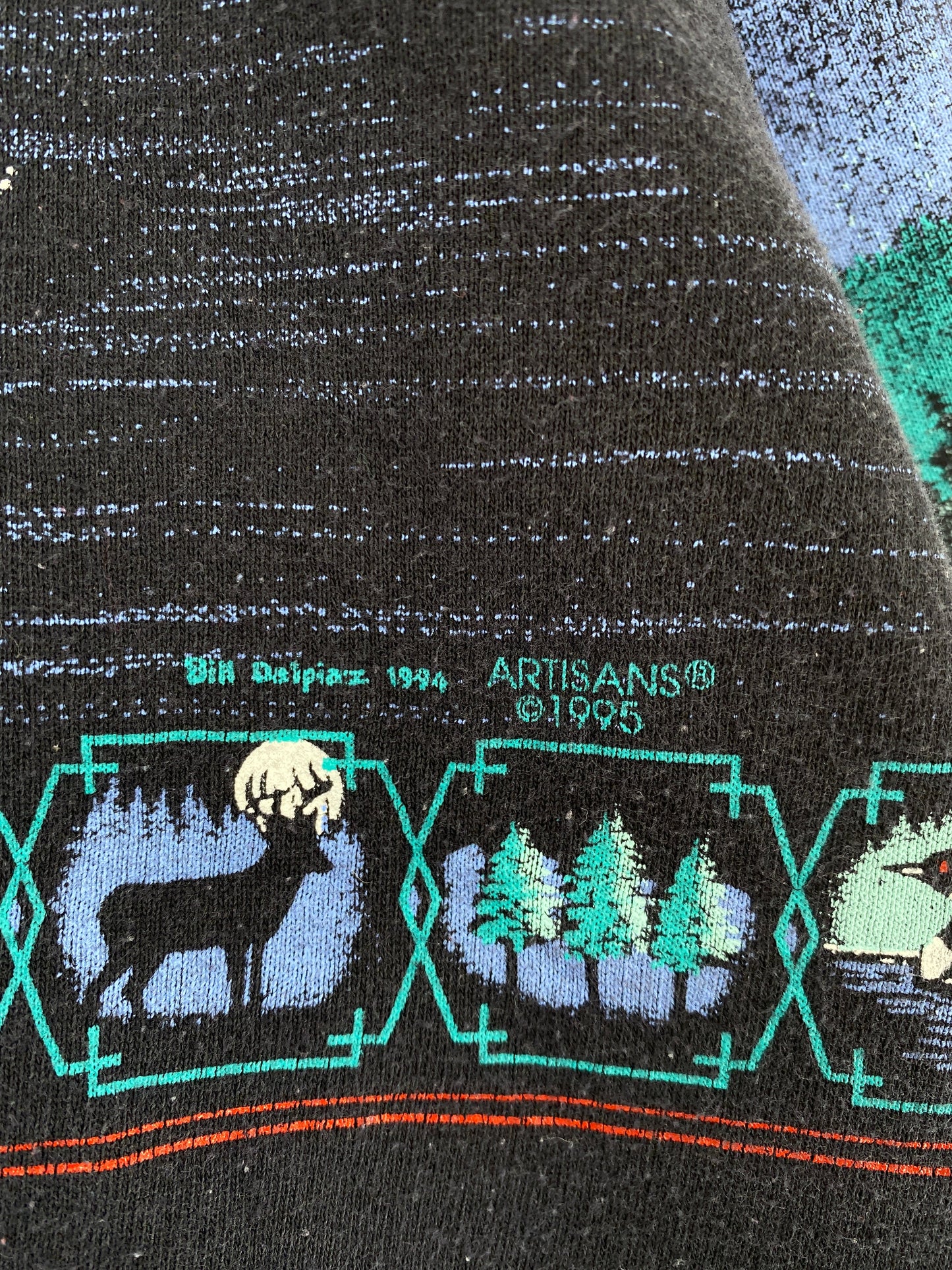 1995 DEER Made in USA Size XXL Animal Sweat-Shirt / E7225S