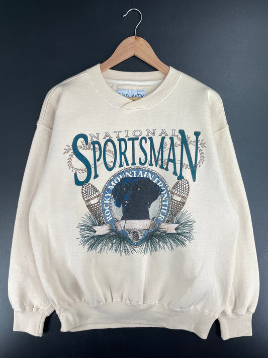 90’s NATIONAL SPORTSMAN DOG Size L Vintage Animal Sweat-Shirt / F6596S