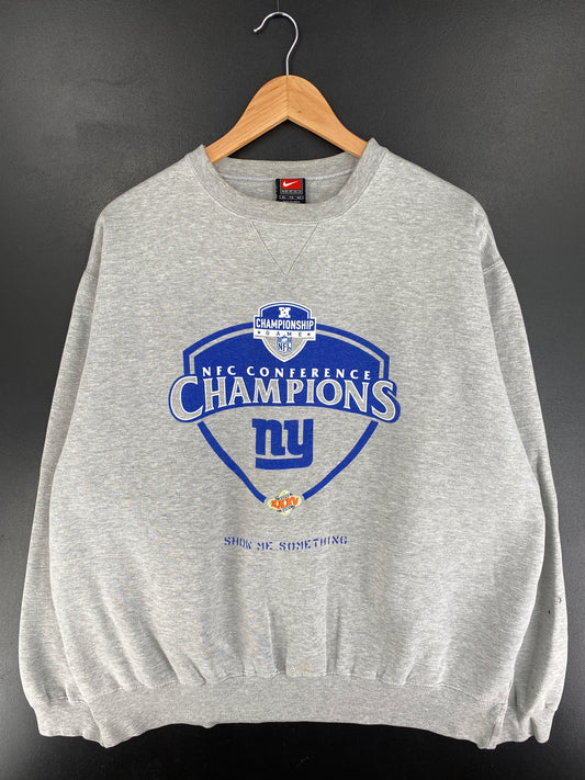 00' NIKE NEW YORK GIANTS Size XL Vintage NFL Sweat-Shirt / E9383S