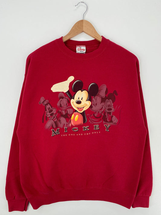 00' DISNEY MICKEY & FRIENDS Made in USA Size M Vintage Sweat-Shirt / F5759S