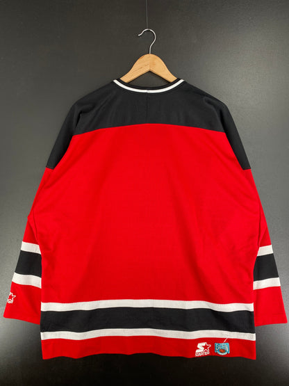 90’s STARTER x NEW JERSEY DEVILS Size XL NHL Hockey Game Shirt / F1934J